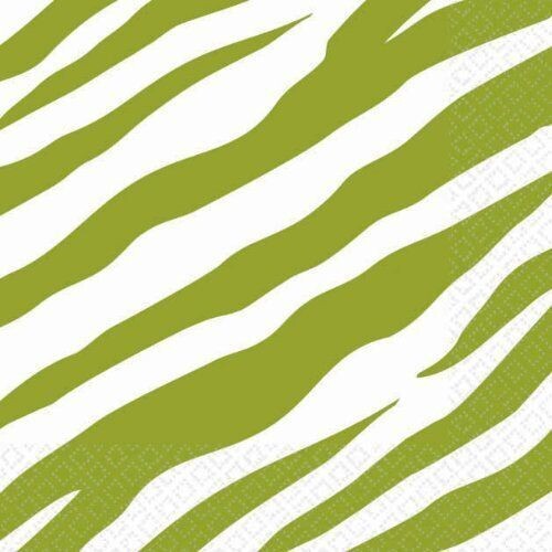 Napkins-BEV-Avocado Zebra-16pk-2ply (Discontinued/Final Sale)