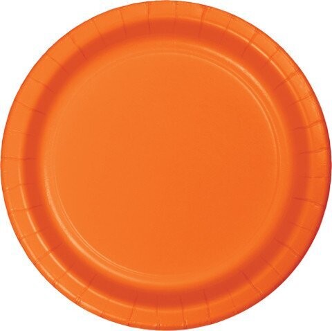 Plates-BEV-Sunkissed Orange-20pkg-Paper
