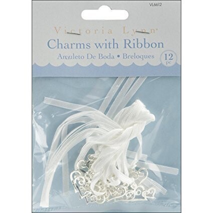 Charms with ribbons-12pk