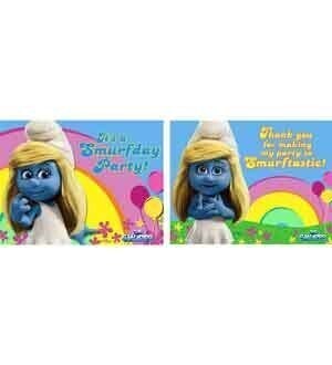 Invitations-Smurfs (Discontinued)-8pk