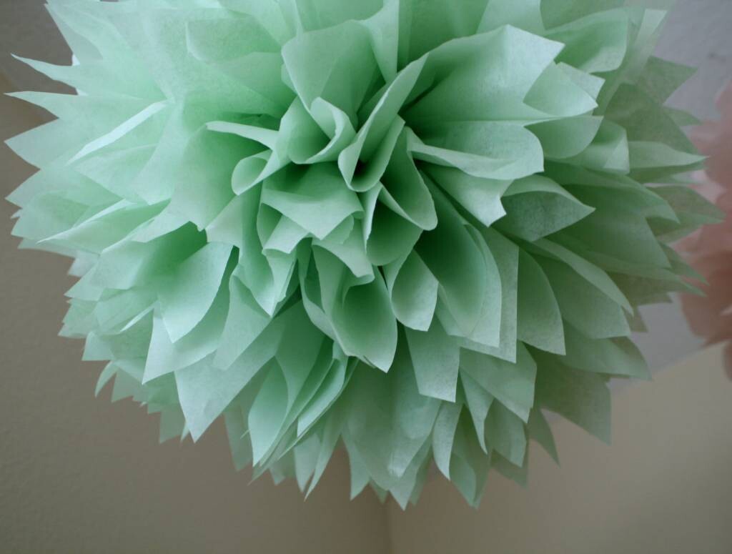 Pom Poms-Sage-Plastic-25pk