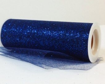 Glitter Tulle Spool-6&#39;&#39;x10yards-(Option for olive, Blue, Magenta)