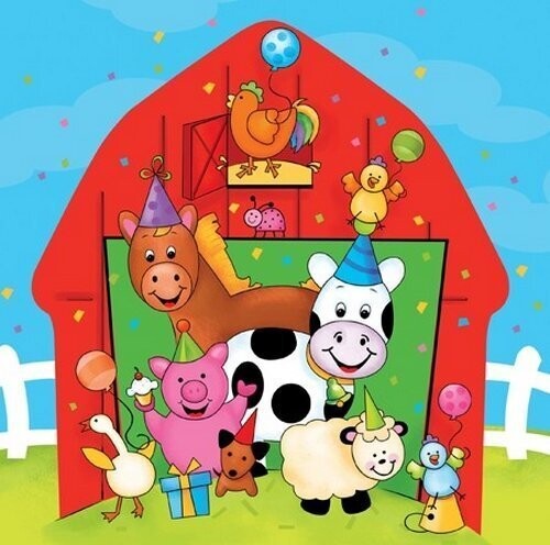 Luncheon Napkins-Barnyard Bash-16pk-3ply