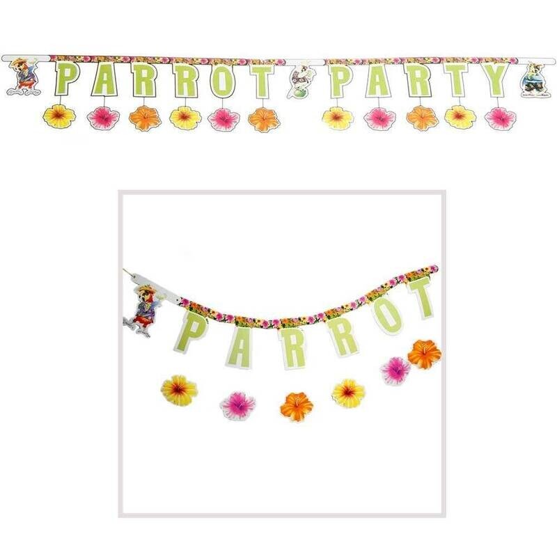 Banner- Parrot/Luau Party -8ft
