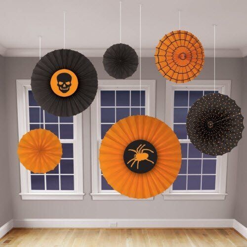 Danglers-Fan Decor-Halloween-Spider&amp;Skull-6pk