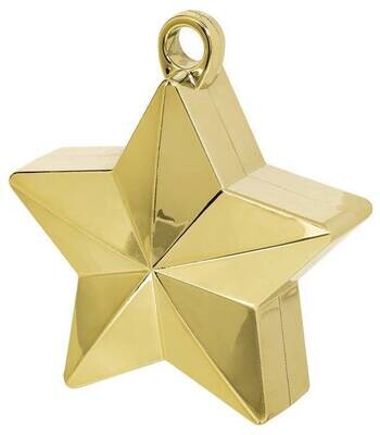 Balloon Weight-Star Electroplated-Gold-6oz