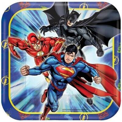 Plates - Bev - Justice League - 8pk
