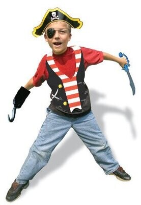 Pirate Vests-Plastic-Buried Treasure-4pkg