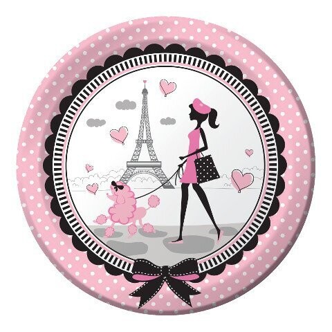 Lunch Paper Plates- Paris- 8pk/9&quot;- Discontinued