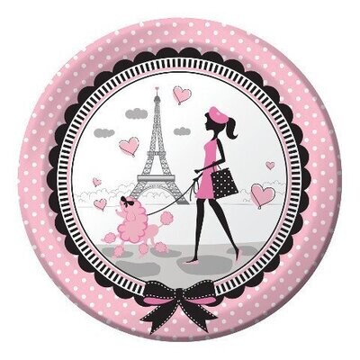 Lunch Paper Plates- Paris- 8pk/9&quot;- Discontinued