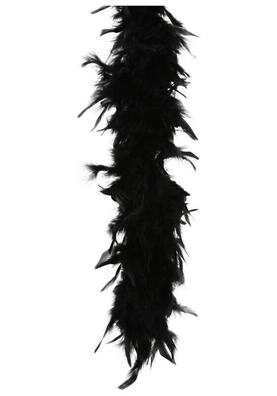 Costume Accessory-Black Fashion Boa-1pkg-6ft