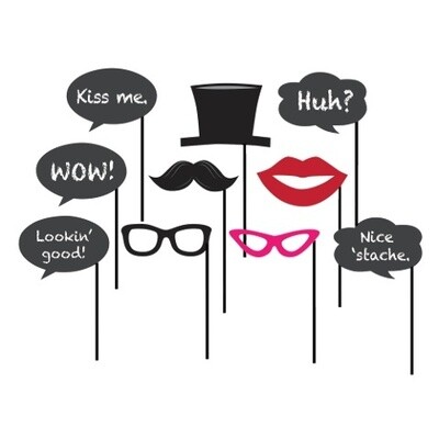 Photo Booth Props-Chalkboard-10pk/10&#39;&#39;