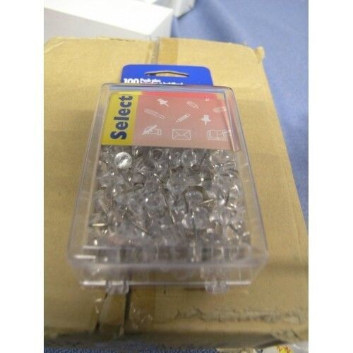 Push Pin-Clear-100pk