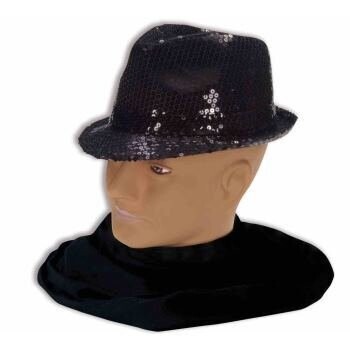 Hat - Fedora - Sequin Black - Glitter - One Size - 1pc
