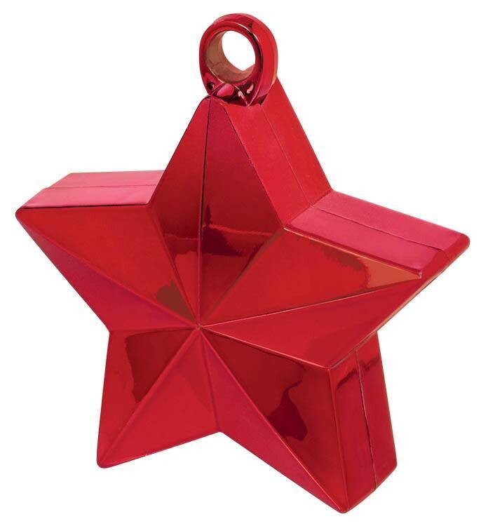 Balloon Weight-Star Electroplated-Red-6oz
