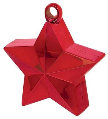 Balloon Weight-Star Electroplated-Red-6oz
