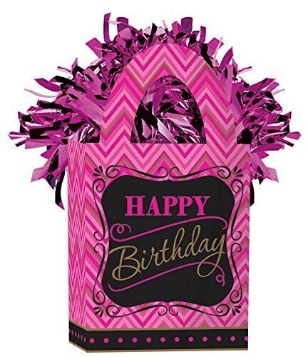 Balloon Bag Weight-Fabulous Birthday-1pkg-5.5&quot;x3&quot;