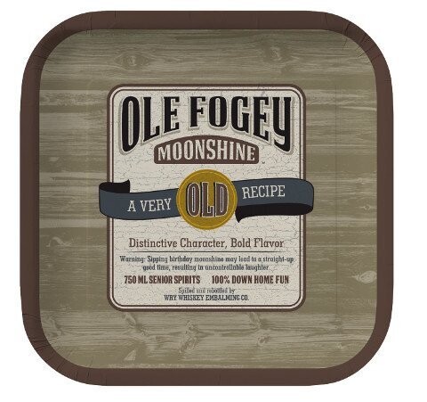 Plates-BEV-Ole Fogey Very Old-8pkg-Paper - Discontinued