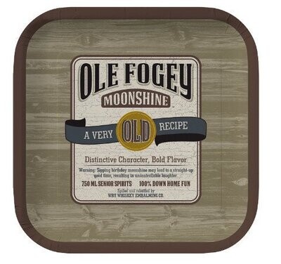 Plates-BEV-Ole Fogey Very Old-8pkg-Paper - Discontinued