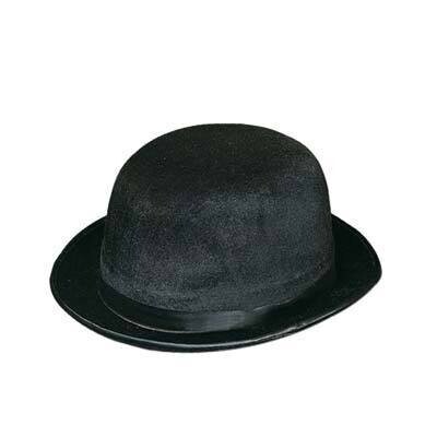 Hat-Black Vel-Felt Derby-1pkg