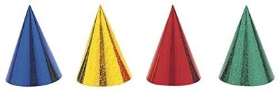 Hats-Cone-Prism-Multi Color-8pk