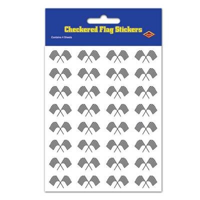 Stickers-Race Car Flags-4 Sheets