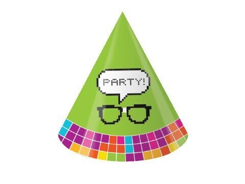 Hats-Cone-Get Nerdy-8pkg-Paper