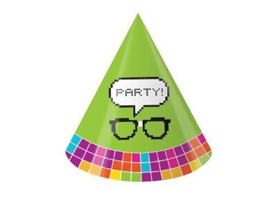 Hats-Cone-Get Nerdy-8pkg-Paper