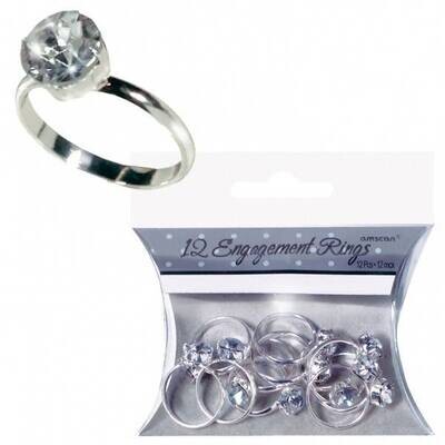 Engagement Rings-Silver-12pk