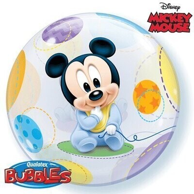 Plastic Bubble Balloon-Baby Mickey Mouse-1pkg-22&quot;