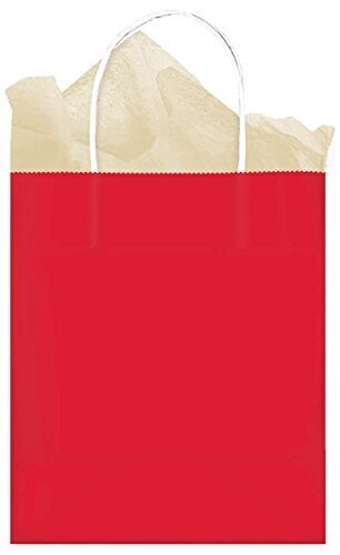 Gift Bag-Median-Solid Apple Red-10&#39;&#39;