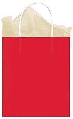 Gift Bag-Median-Solid Apple Red-10''