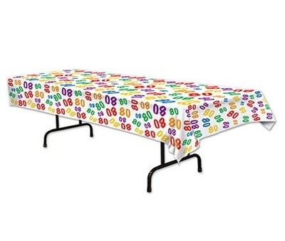 Tablecover-Rectangle-80th Celebration-Plastic