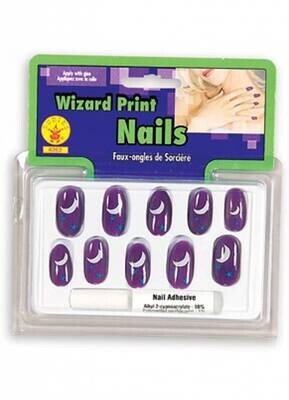 Costume Accessory-Wizard Print Nails-10pcs