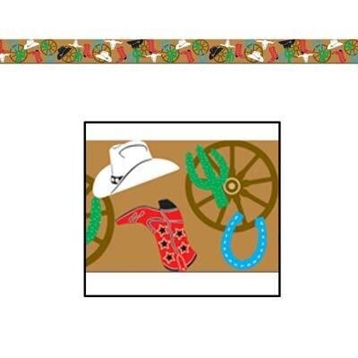 Party Tape-Plastic-Western Cowboy-1pkg-20ft