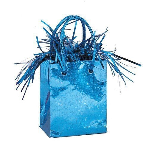 Balloon Bag Weight-Baby Blue-1pkg-3&quot;x2.5&quot;