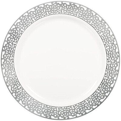 Plates-DN-Premium-Silver Lace-Plastic-10pk