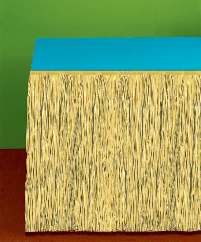Natural Grass Paper Table Skirt