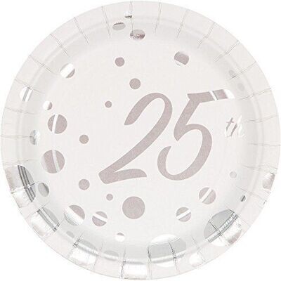 Plates-BEV-Sparkle Shine 25th Anniversay-8pk-Paper - Discontinued