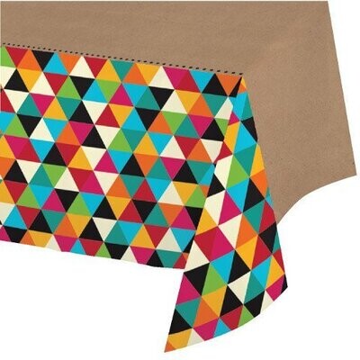 Tablecover-Rectangle-Birthday Kraft-Plastic - Discontinued