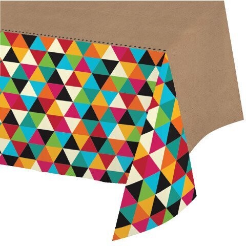 Tablecover-Rectangle-Birthday Kraft-Plastic - Discontinued