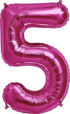 Foil Balloon - Pink - #5 - 34&quot;