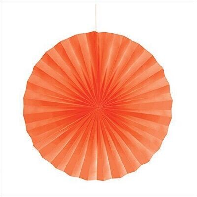 Hanging Decoration-Paper Fan-Coral-16&#39;&#39;