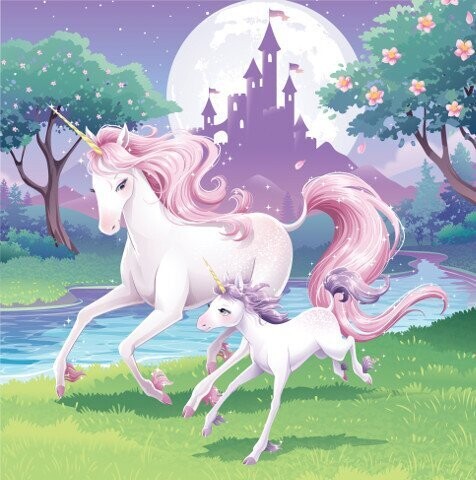 Luncheon Napkins- Unicorn Fantasy