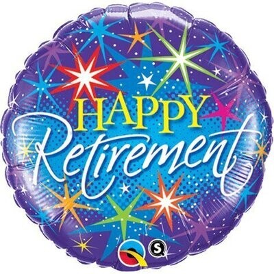 Foil Balloon - Happy Retirement Colorful Burst - 18"