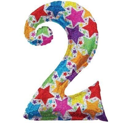 Foil Balloon - Colorful Stars #2 - 40&quot;