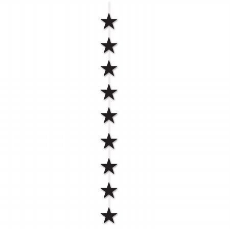 Hanging Stringer-Black Stars-1pkg-6.6ft