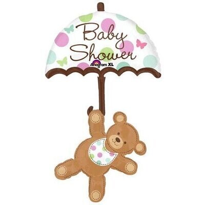 Foil Balloon-Supershape-Umbrella Bear-Baby-Shower