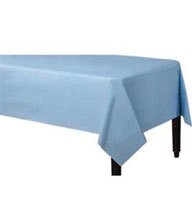 Table Cover-Rectangular-Pastel Blue-Plastic