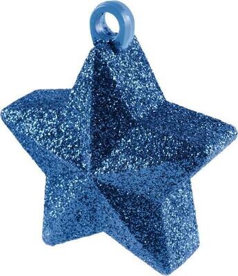 Balloon Weight-Glitter Star-Blue-6oz